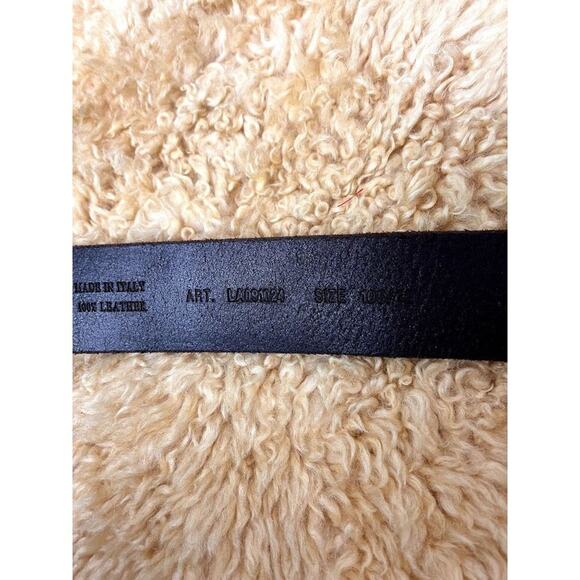 Lee Cowboy Brown Leather Belt With Oval Metal Buckle Made In Italy - Picture 10 of 16